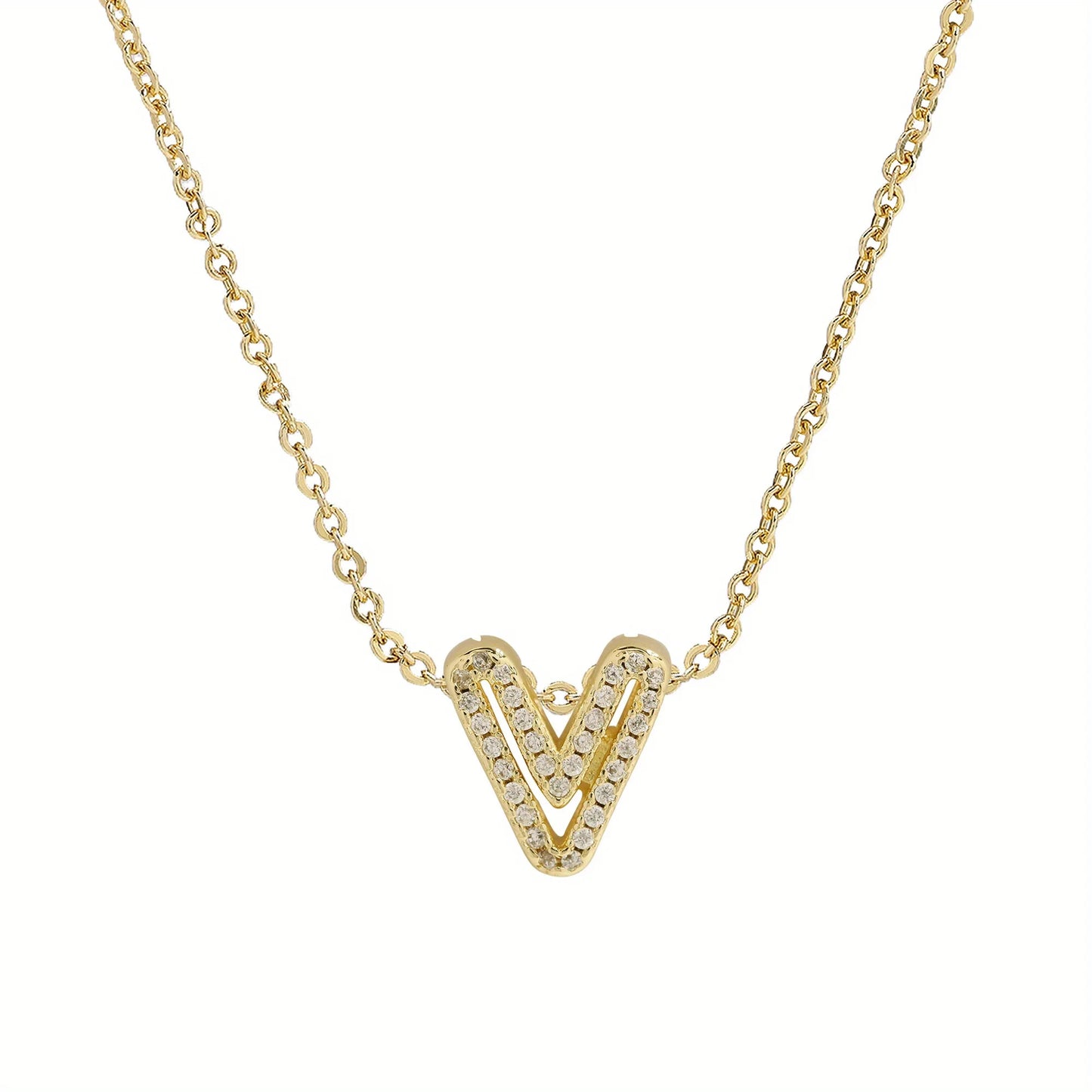 A-Z Diamond Initial Necklace