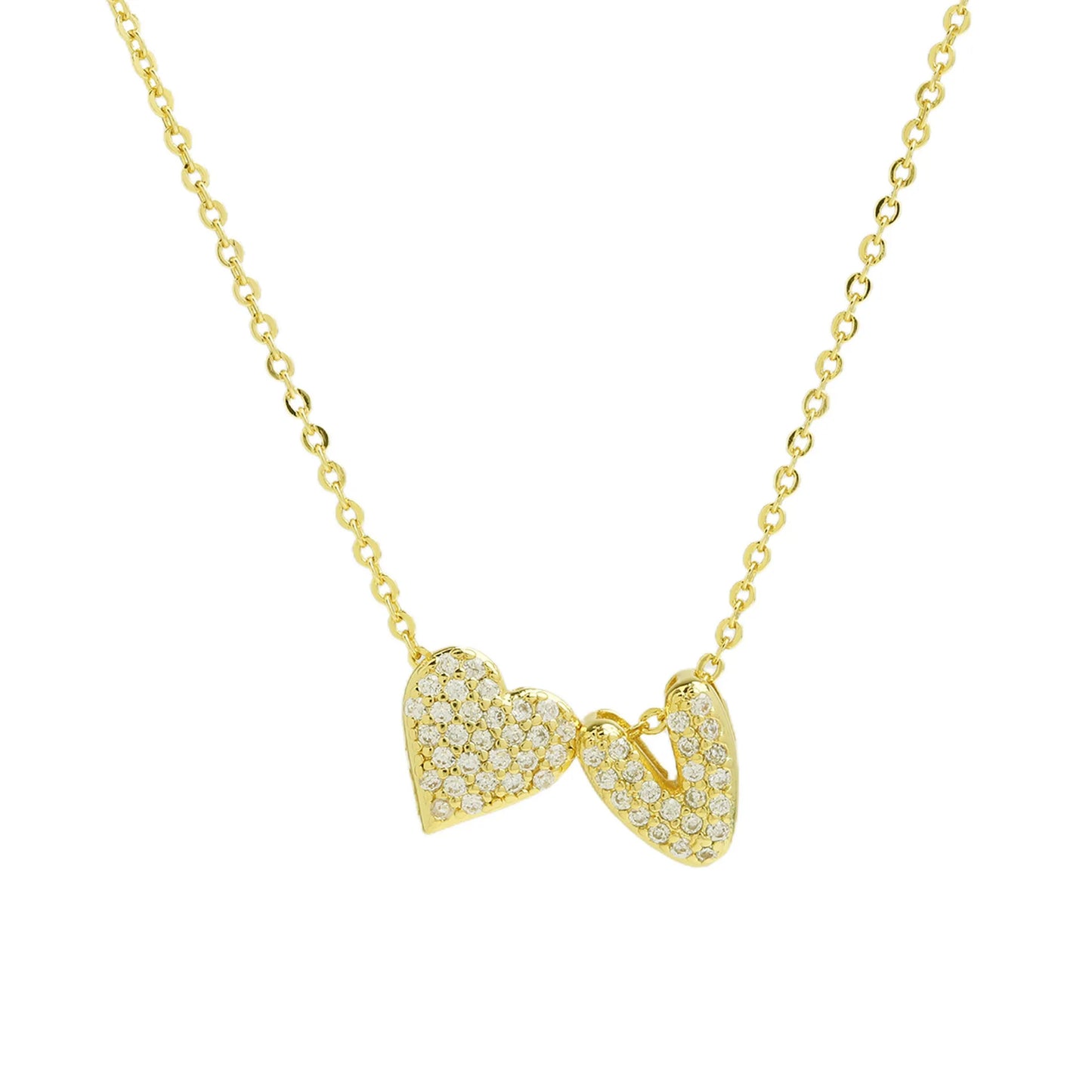 A-Z Tiny Heart Initial Necklace