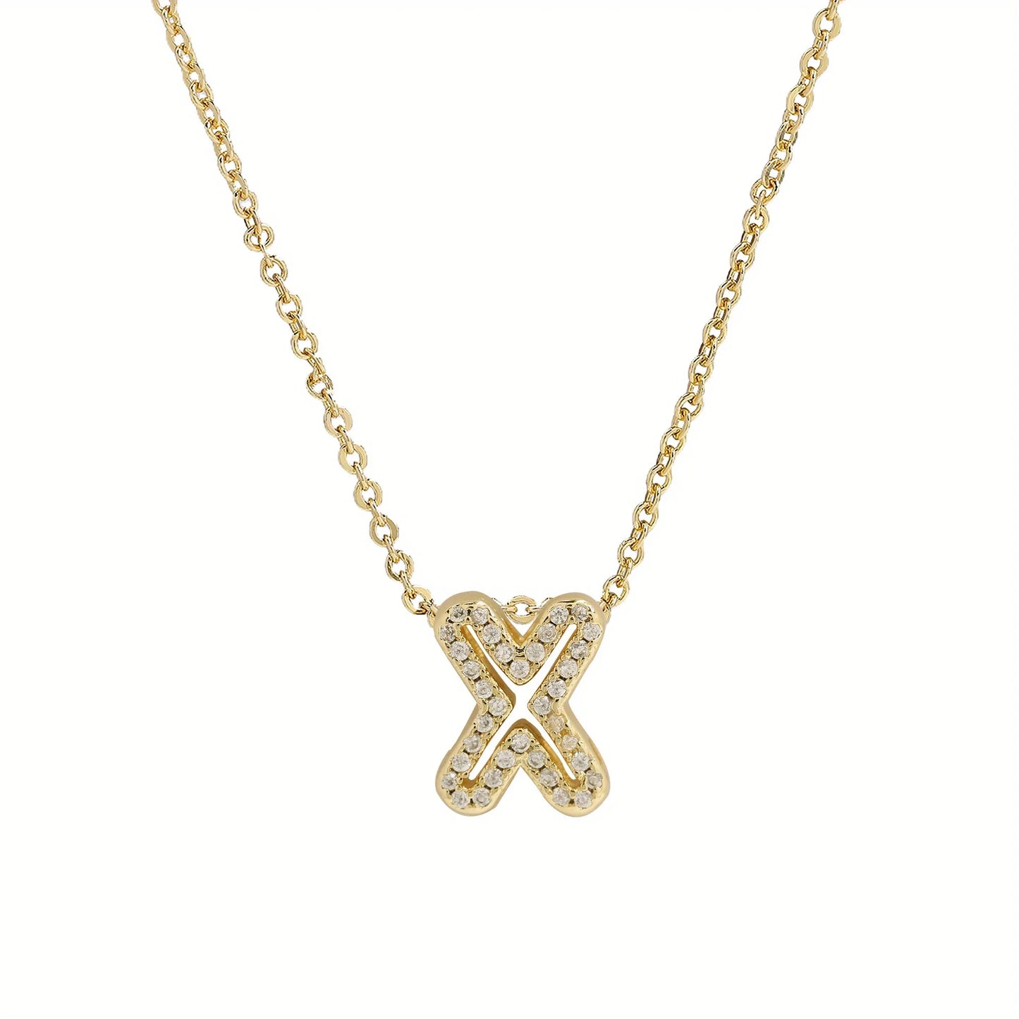 A-Z Diamond Initial Necklace