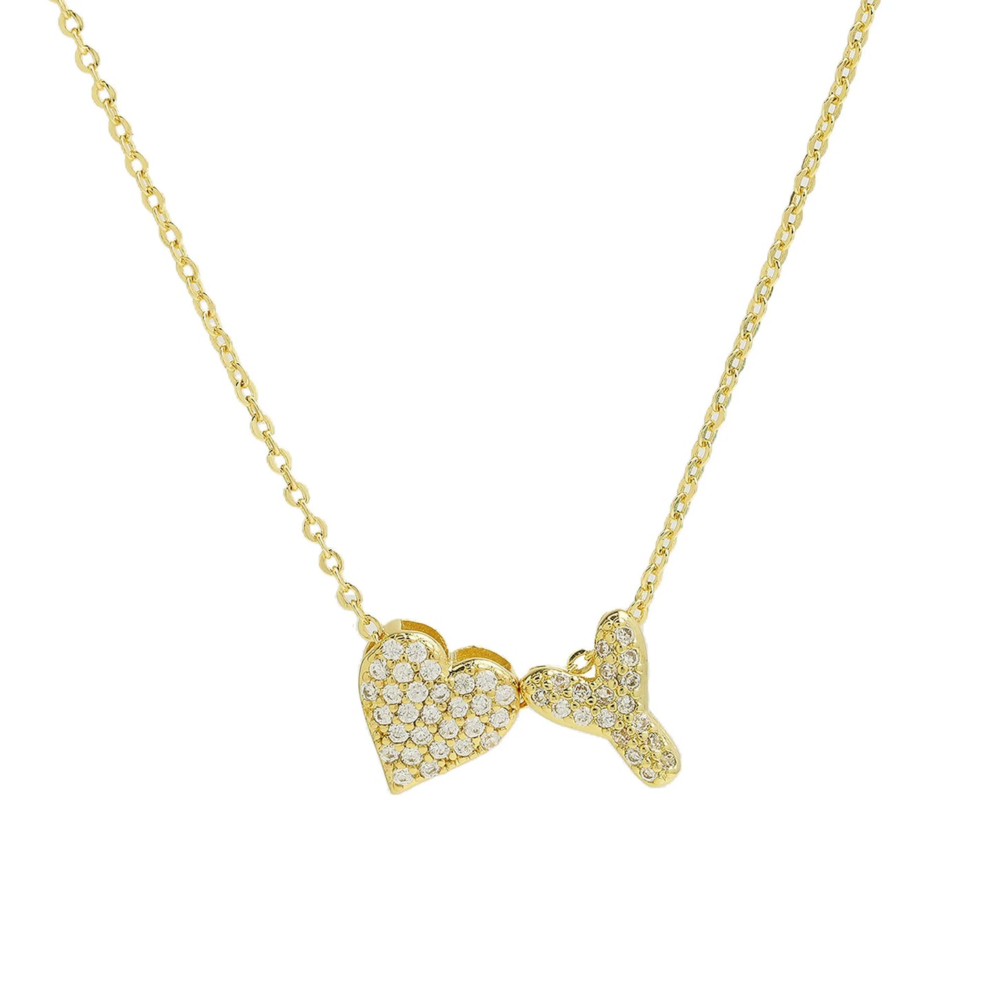A-Z Tiny Heart Initial Necklace