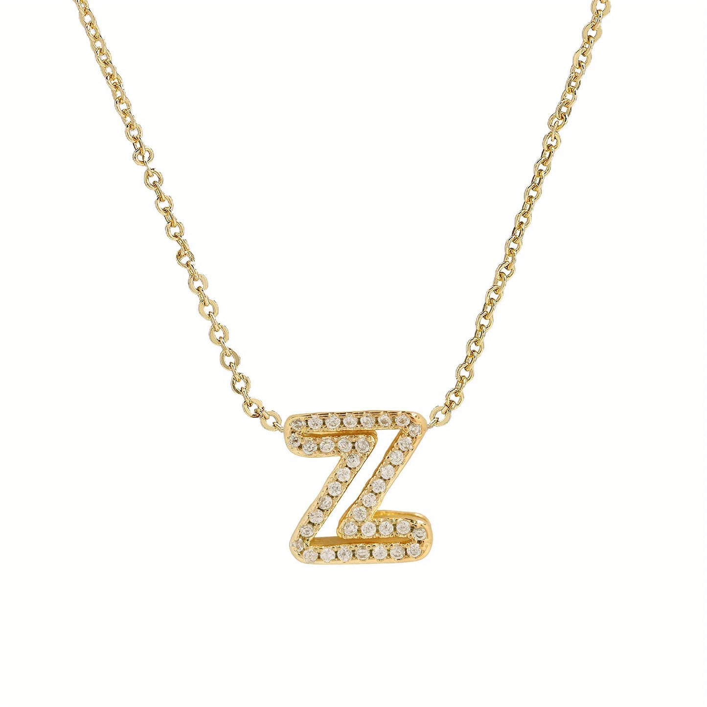 A-Z Diamond Initial Necklace