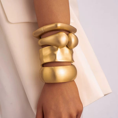 Chunky Bangle Bracelet Stack