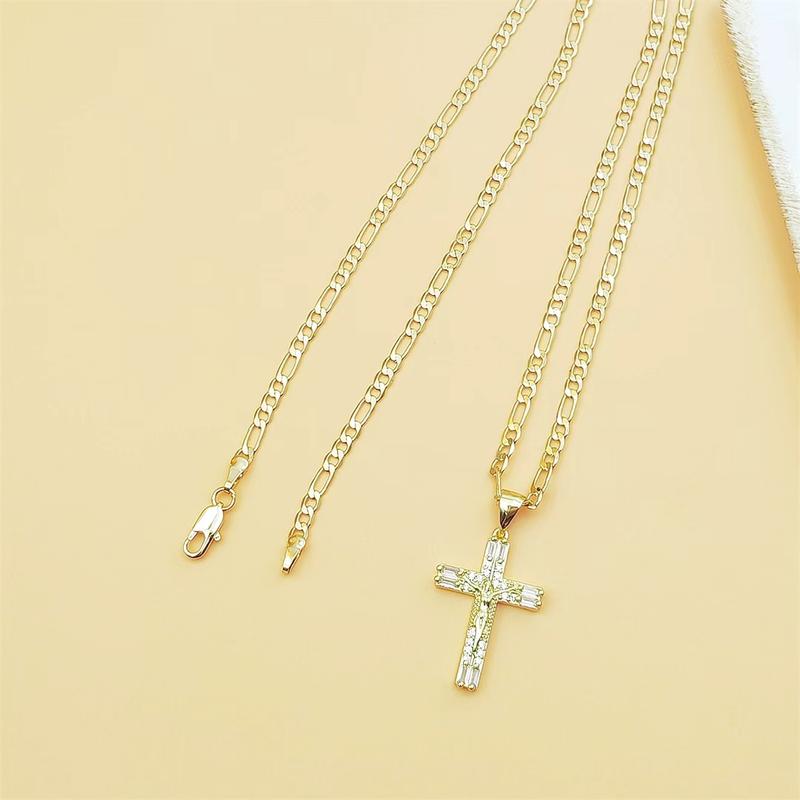 Diamond Jesus Cross Necklace