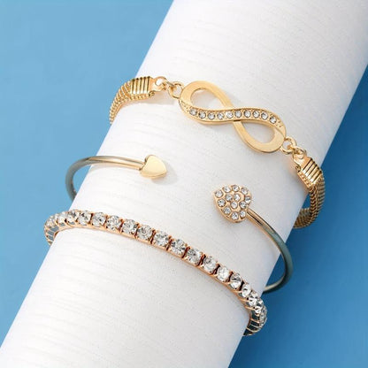 3pc Infinity Stone Bracelet Set