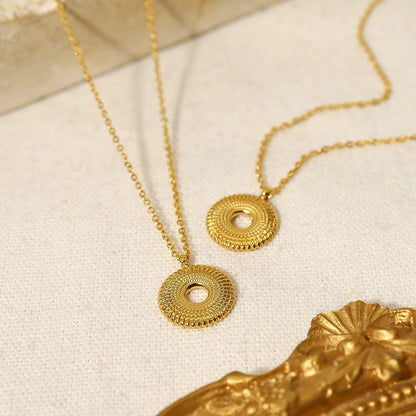 Spiral Disc Necklace