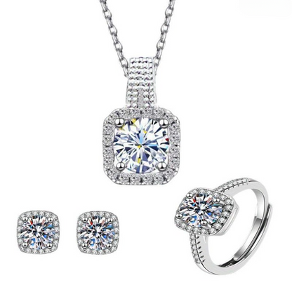 Bridal Halo Jewelry Set