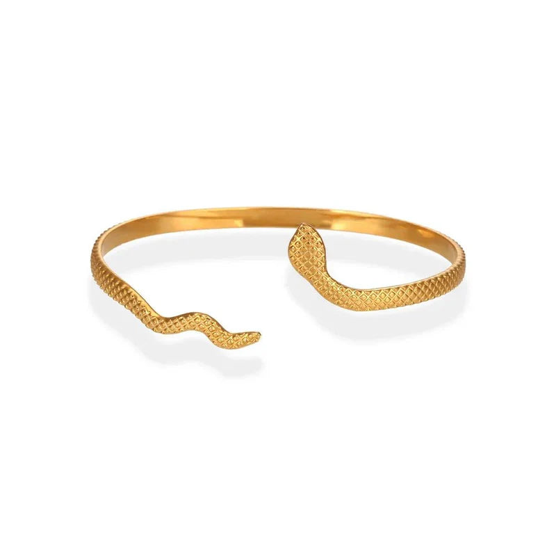 Adjustable Sleek Snake Cuff Bracelet