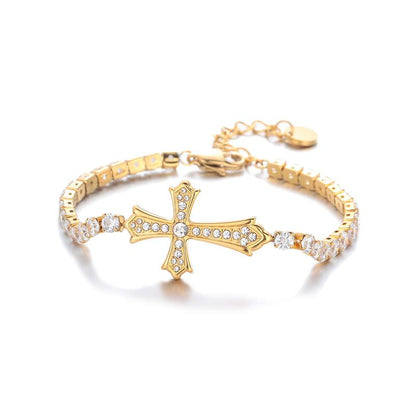 Diamond Cross Bracelet