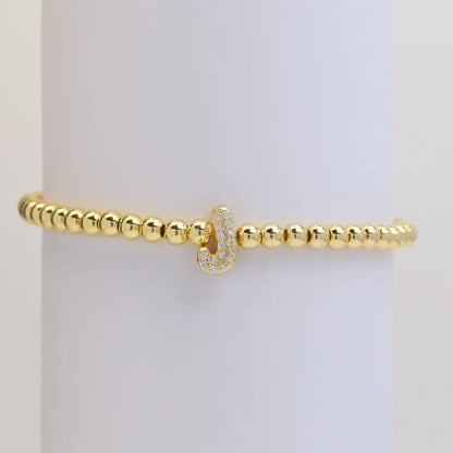 A-Z Bubble Initial Beaded Bracelet