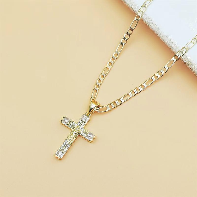 Diamond Jesus Cross Necklace