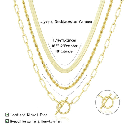 Dainty Layered Toggle Necklace