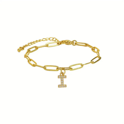 A-Z Initial Paperclip Bracelet