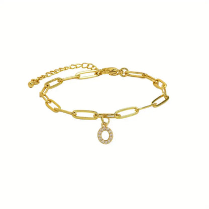 A-Z Initial Paperclip Bracelet