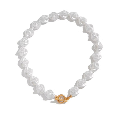 Baroque Pearl Toggle Necklace
