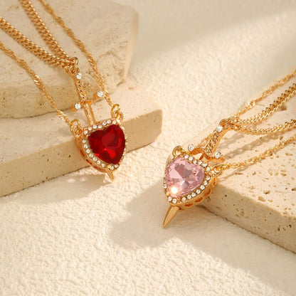 Piercing Sword Heart Necklace