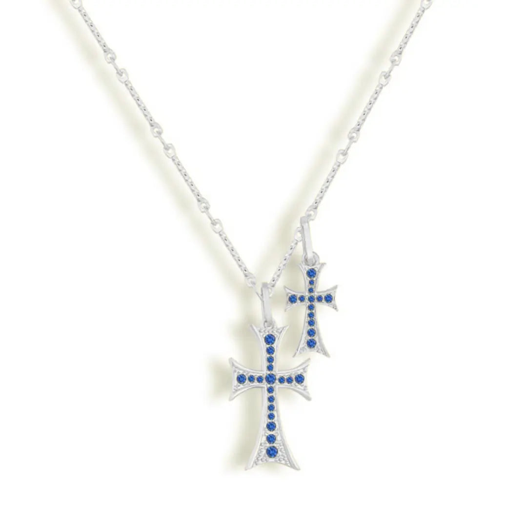 Double Cross Necklace