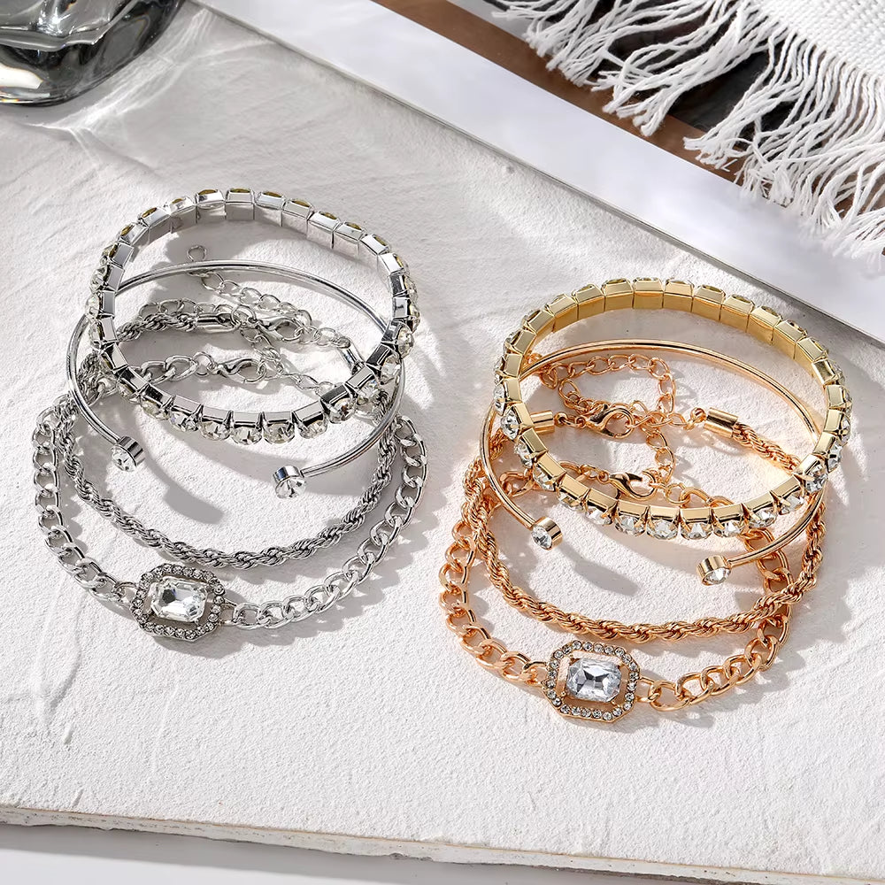 4pc Luxe Touch Bracelet Set
