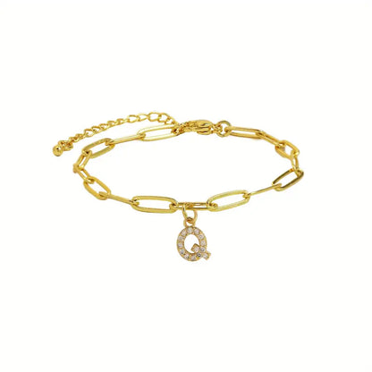 A-Z Initial Paperclip Bracelet