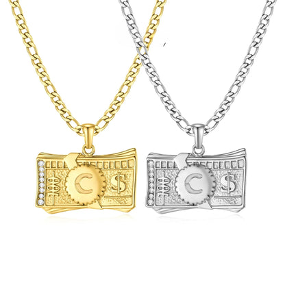 Luxe Dollar Initial Necklace