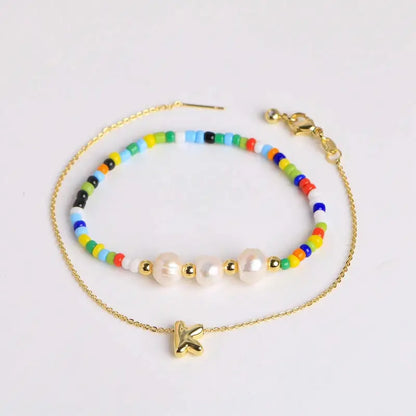 A-Z Initial Pearl Bracelet