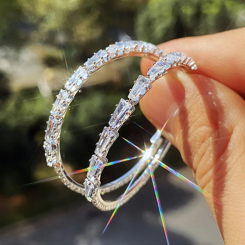 Sparkling Hoop Earrings