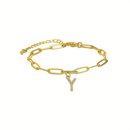 A-Z Initial Paperclip Bracelet