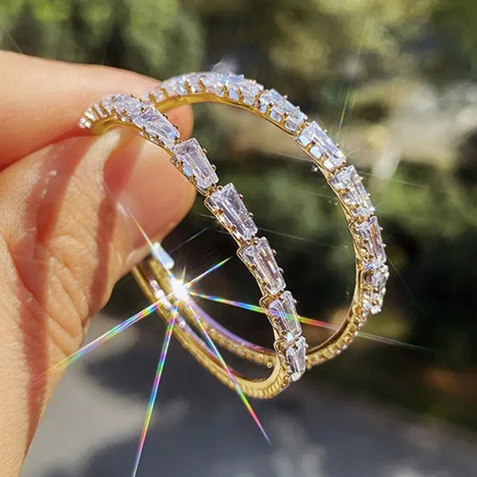 Sparkling Hoop Earrings