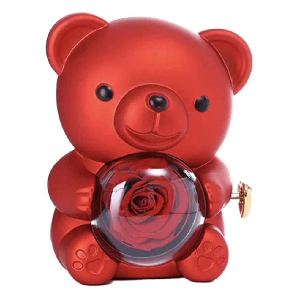 Romantic Bear Spinning Rose Gift Box