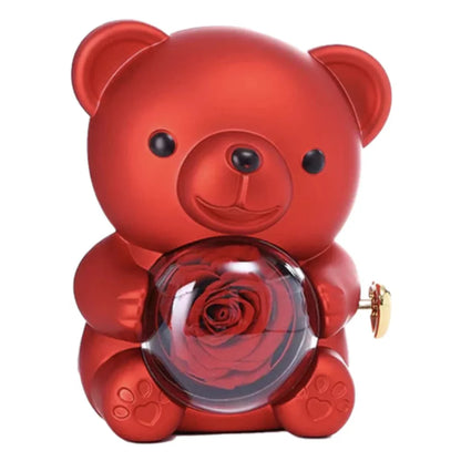 Romantic Bear Spinning Rose Gift Box