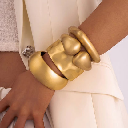 Chunky Bangle Bracelet Stack