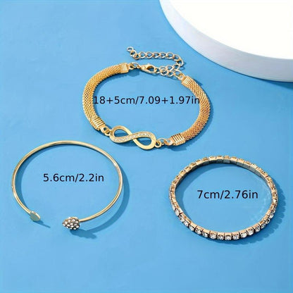 3pc Infinity Stone Bracelet Set