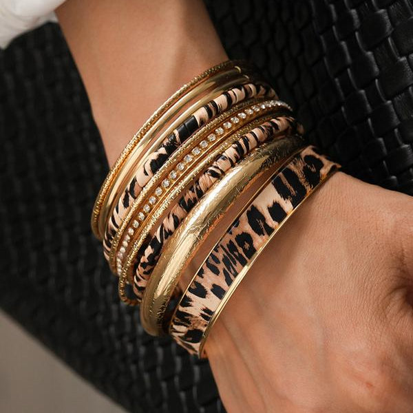 Leopard Print Bracelet Set