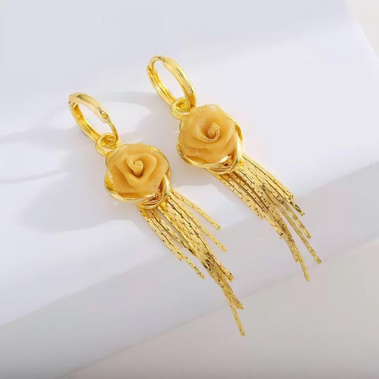 Rose Tassel Earrings