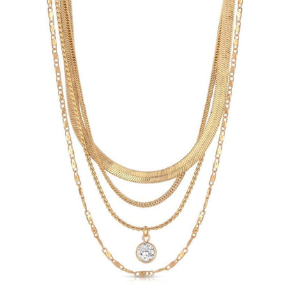 4pc Crystal Ball Necklace Set