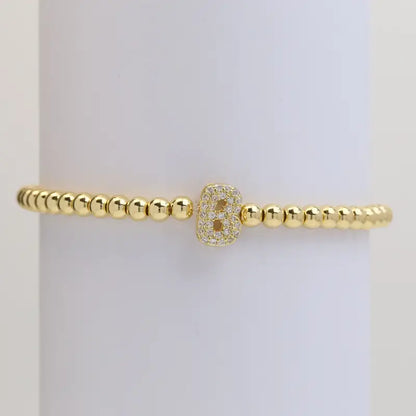 A-Z Bubble Initial Beaded Bracelet