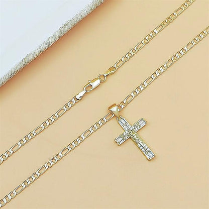 Diamond Jesus Cross Necklace