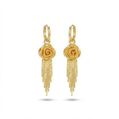 Rose Tassel Earrings
