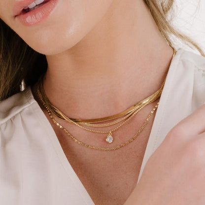 4pc Crystal Ball Necklace Set