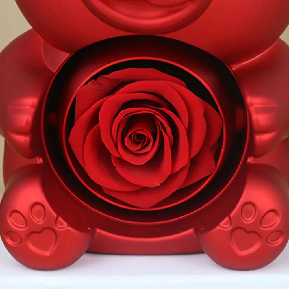 Romantic Bear Spinning Rose Gift Box