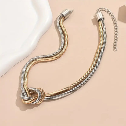 Twisted Snake Chain Knot Necklace