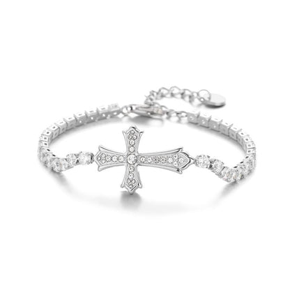 Diamond Cross Bracelet