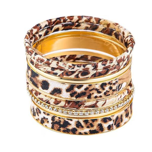 Leopard Print Bracelet Set