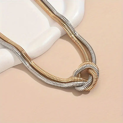 Twisted Snake Chain Knot Necklace