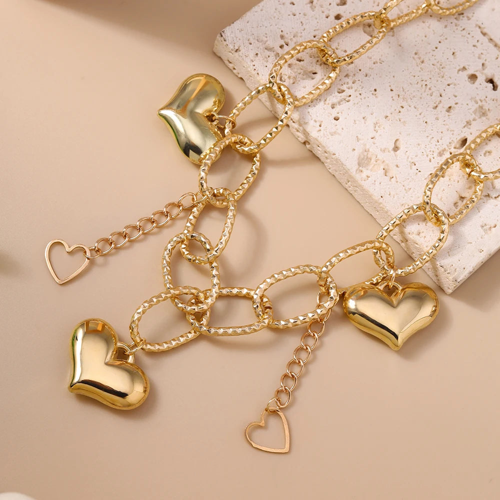 Five Hearts Statement Necklace