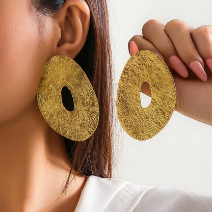 Giant Circle Stud Earrings