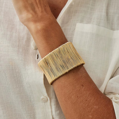 Silk Striped Cuff Bracelet