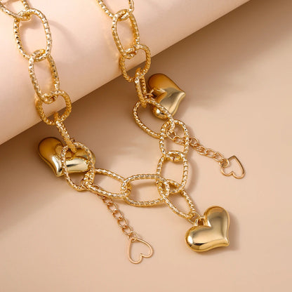 Five Hearts Statement Necklace