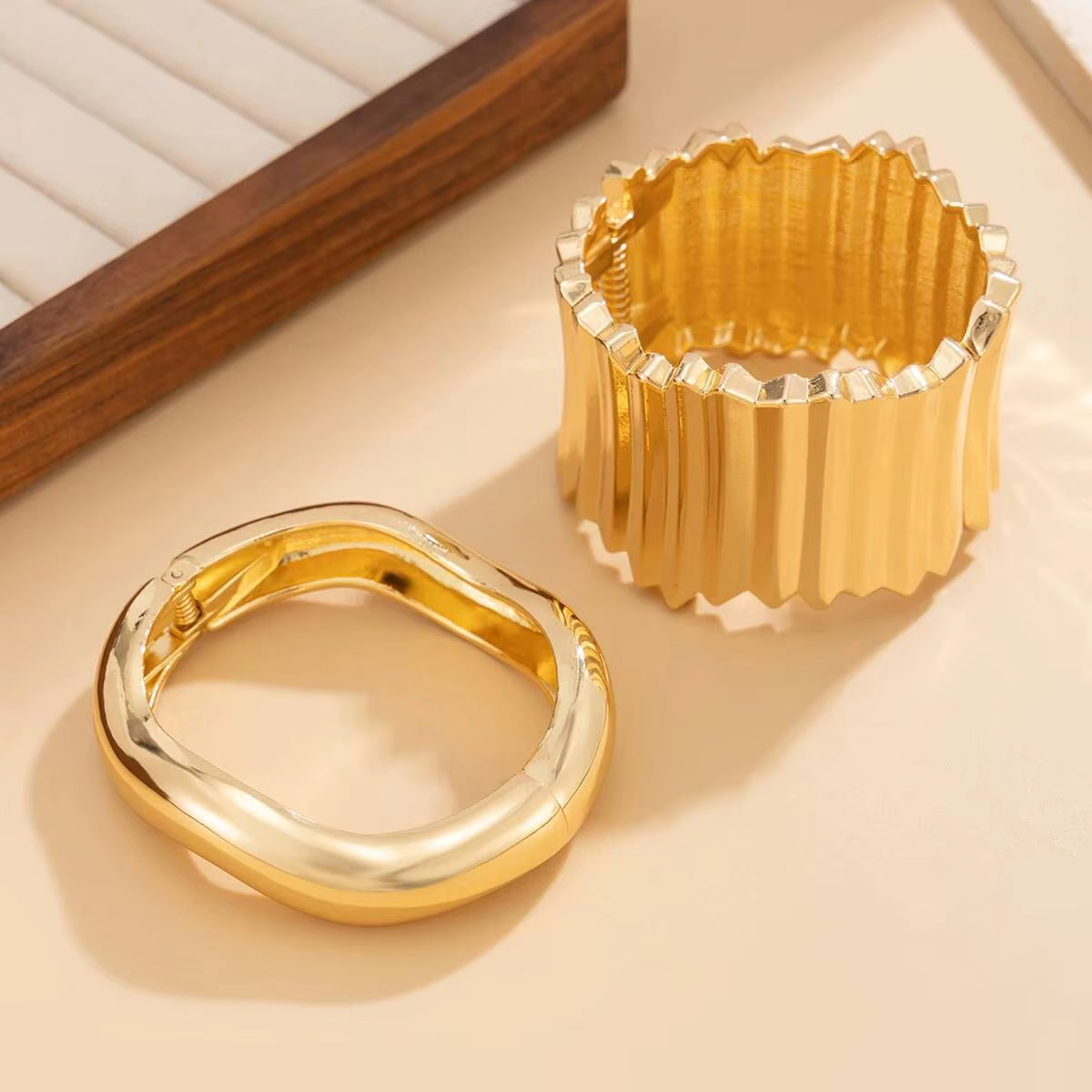 2pc Irregular Wave Bracelet Stack