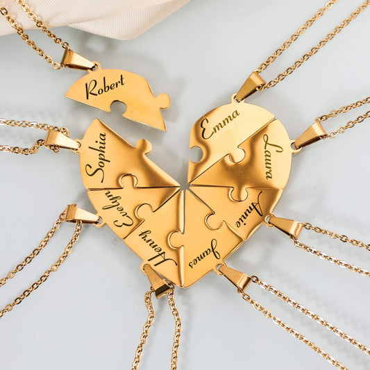 Friendship Puzzle Heart Necklace