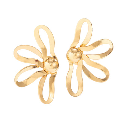 Half Flower Stud Earrings